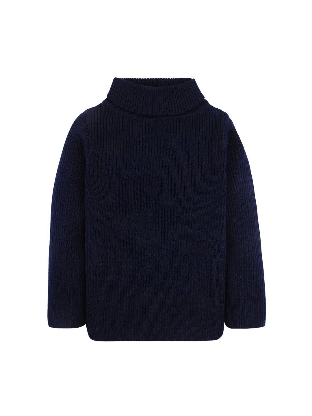 rvk kids navy blue ribbed pullover sweater