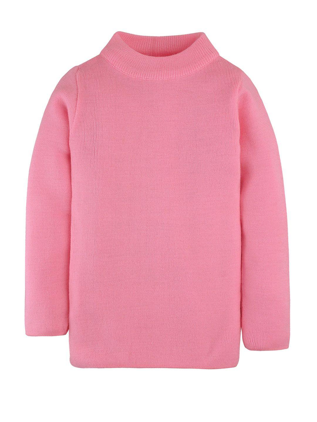 rvk kids pink solid pullover sweater