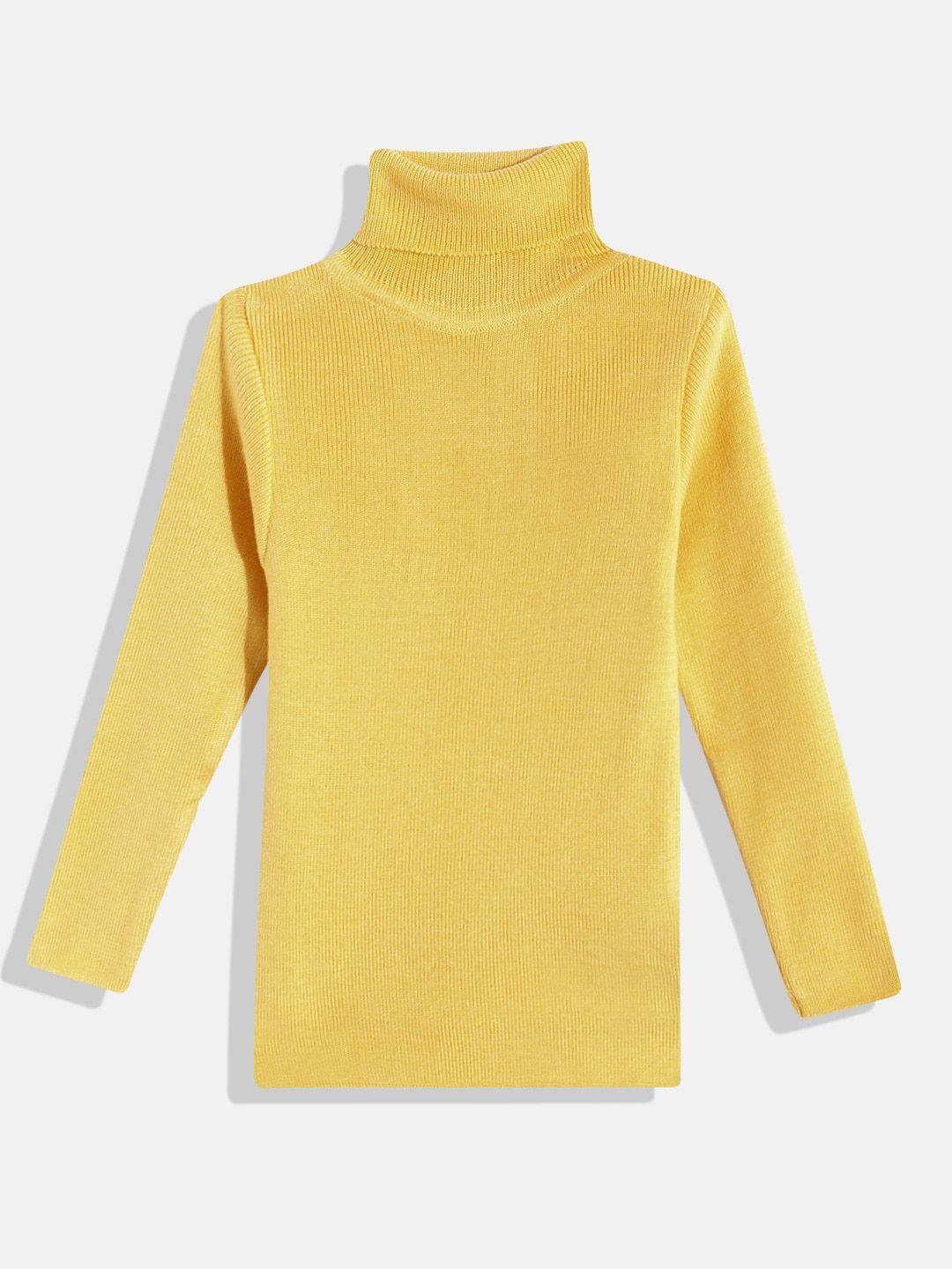 rvk kids ribbed turtle neck long sleeves acrylic pullover