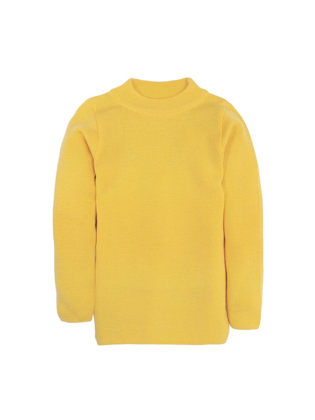 rvk kids yellow solid pullover skivvy sweater
