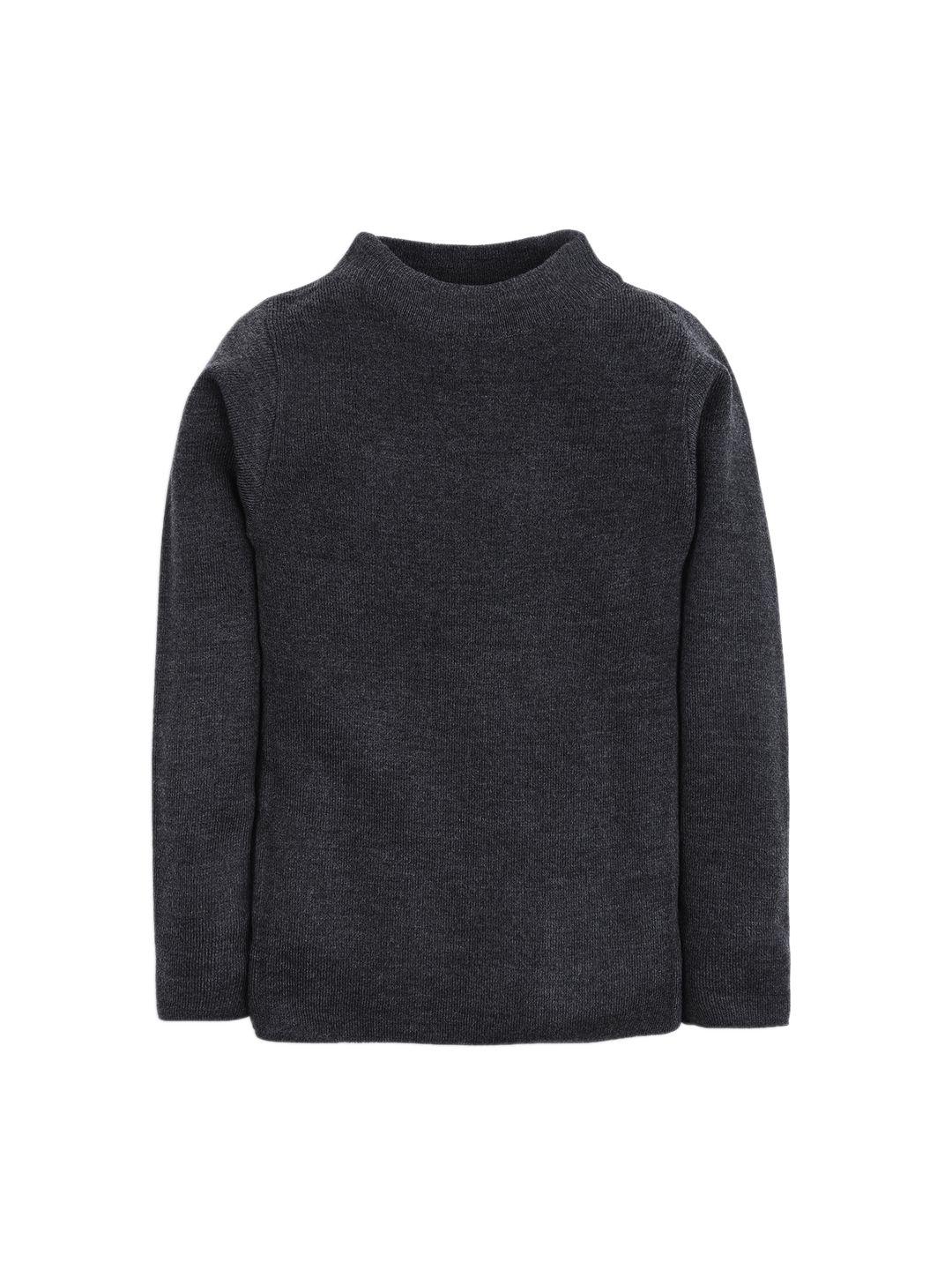 rvk unisex charcoal grey solid sweater