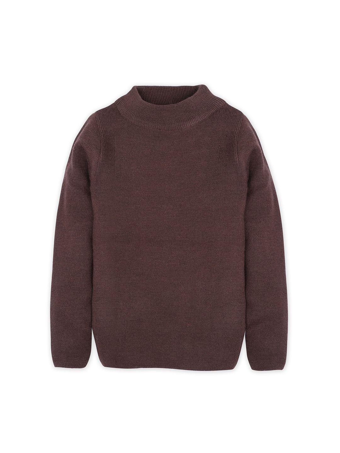 rvk unisex kids brown solid pullover sweater