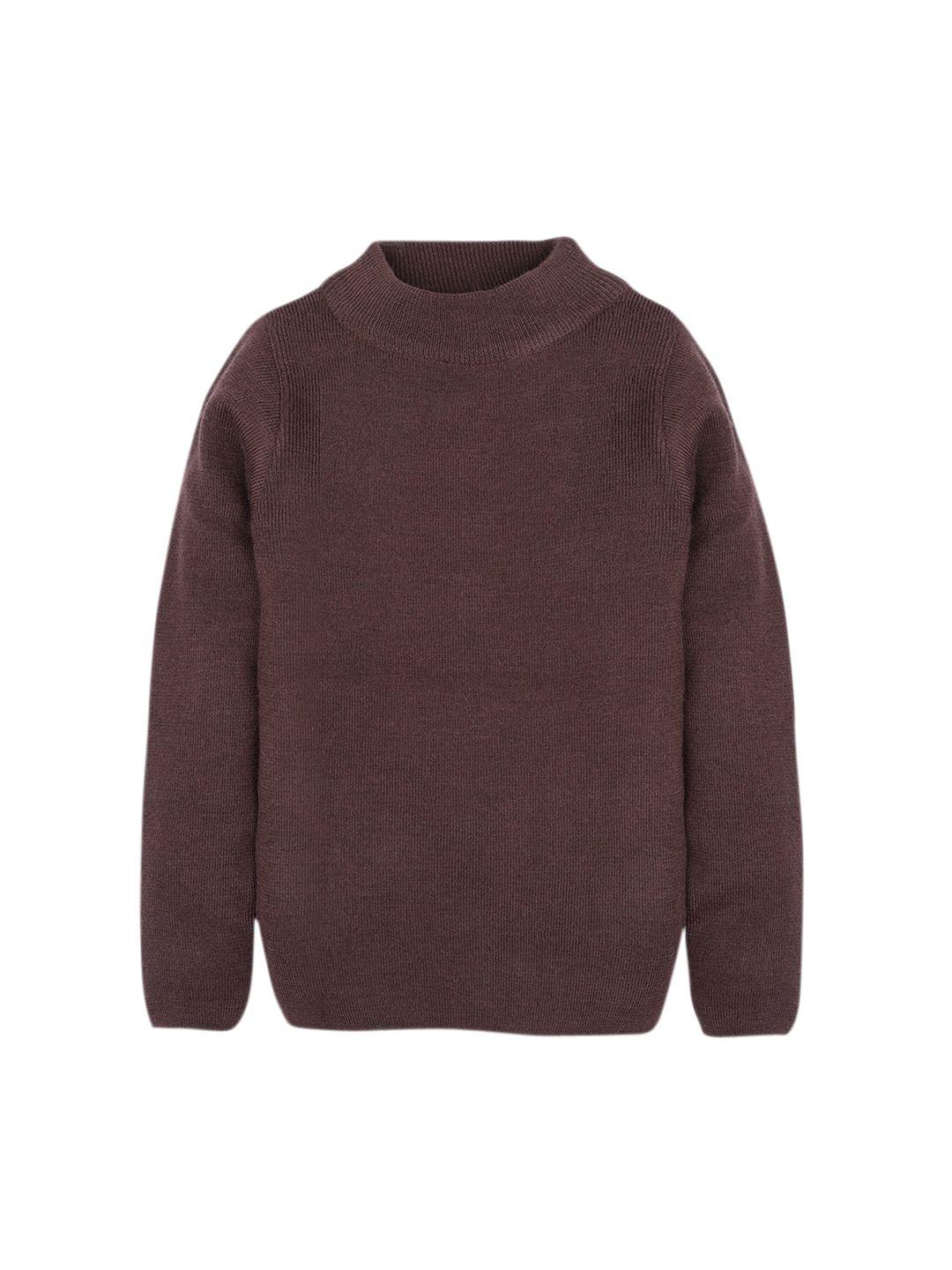 rvk unisex kids brown solid pullover sweater