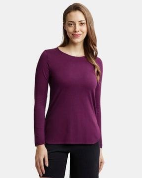 rx21 micro modal cotton relaxed fit round-neck full sleeve t-shirt