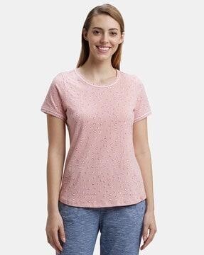 rx57 super combed cotton relaxed fit round-neck half sleeve t-shirt with contrast piping design