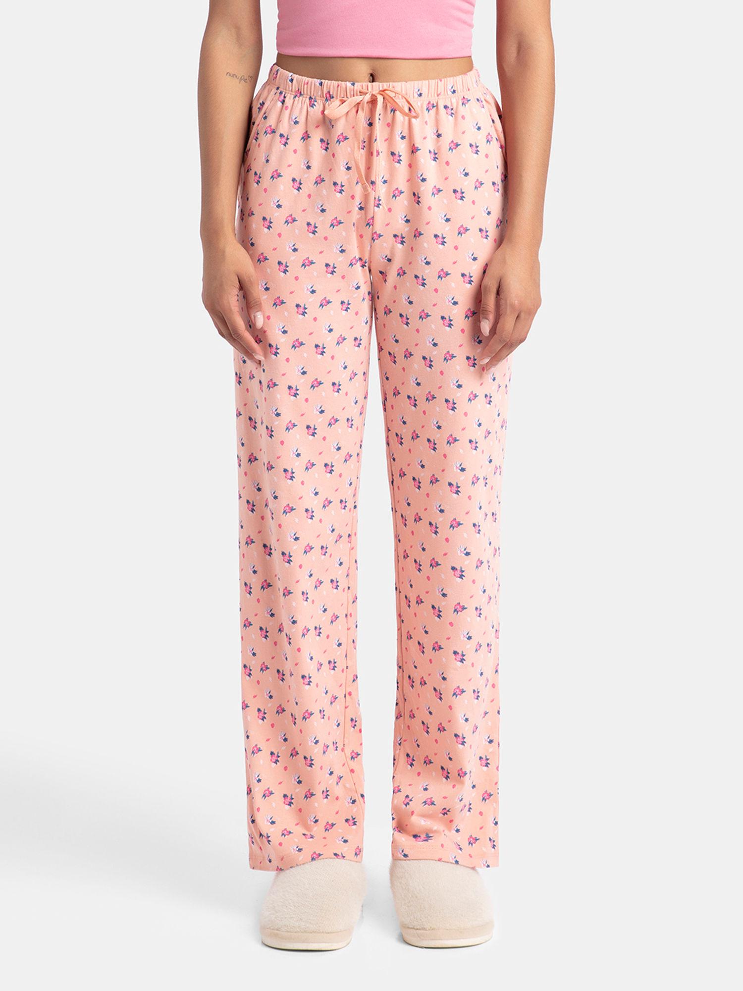 rx88 womens printed pyjama - coral almond