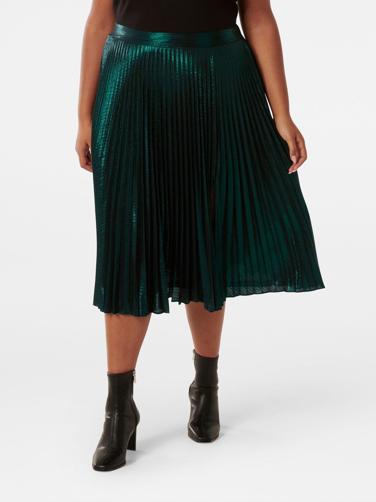 rylee curve metallic skirt