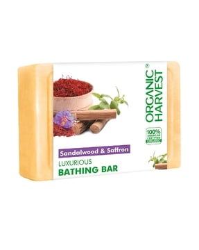 s&alwood & saffron luxurious bathing bar