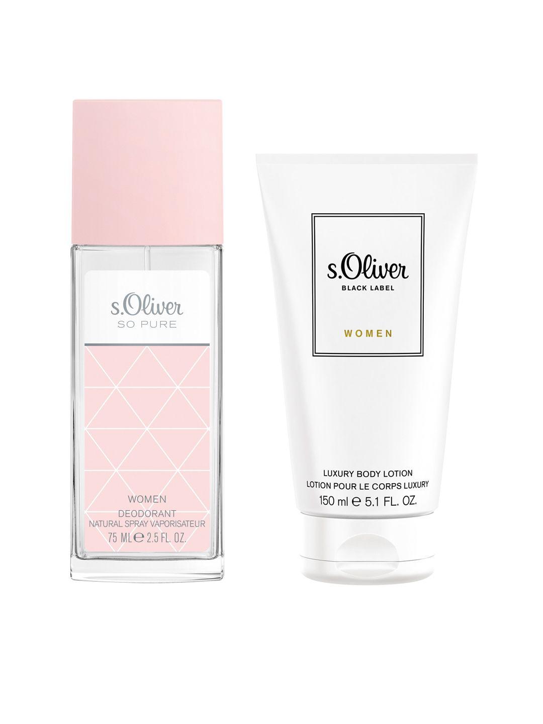s.oliver women set of body deodorant spray & body lotion