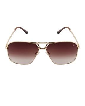 s1219 gld brn grd uv-protected square sunglasses