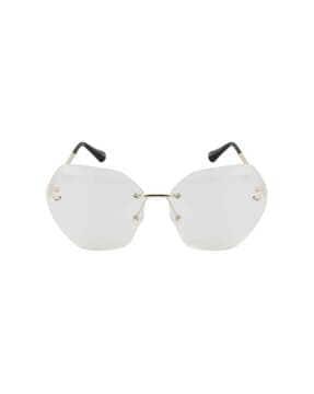 s628 gld clr uv-protected butterfly sunglasses