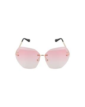 s628 gldpnkwht uv-protected cat-eye sunglasses