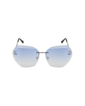 s628 sil bluwht uv-protected cat-eye sunglasses