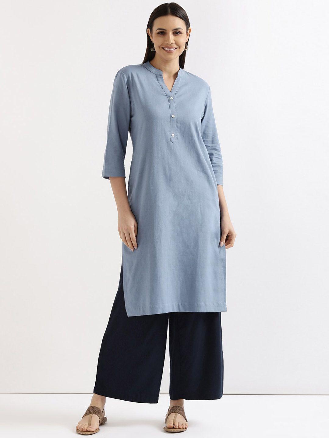 saadaa women blue kurta