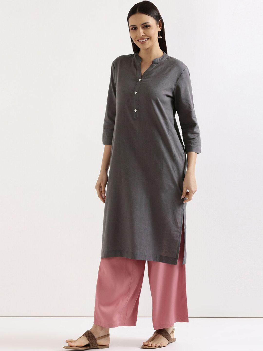 saadaa women grey kurta