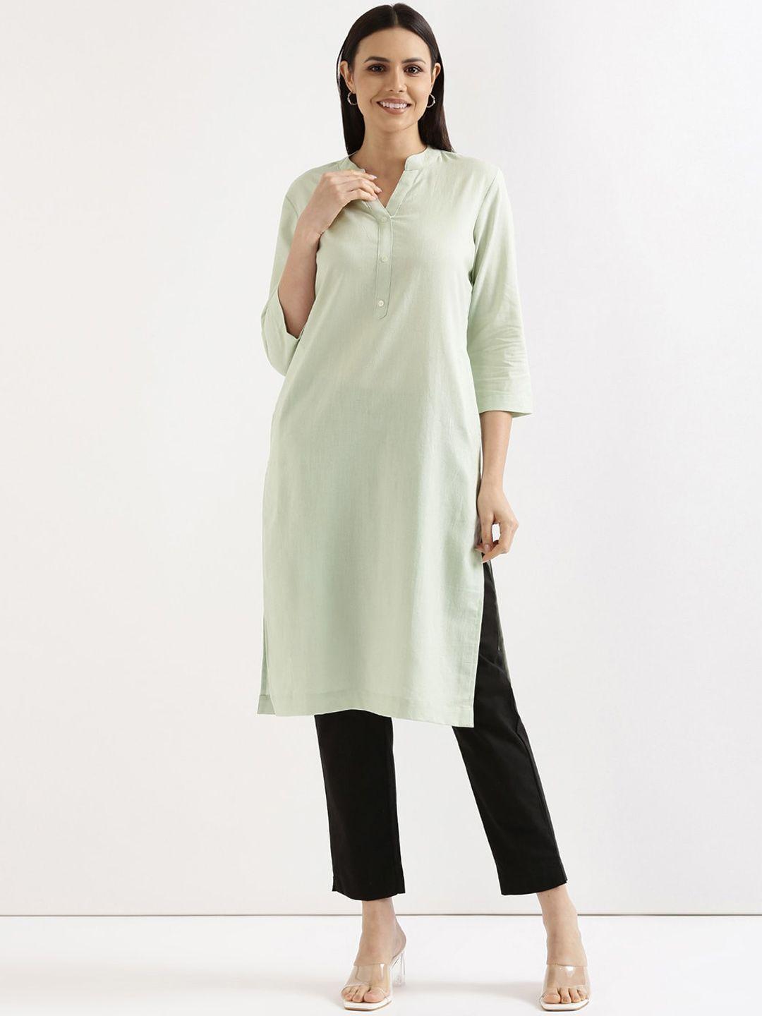 saadaa women sea green kurta