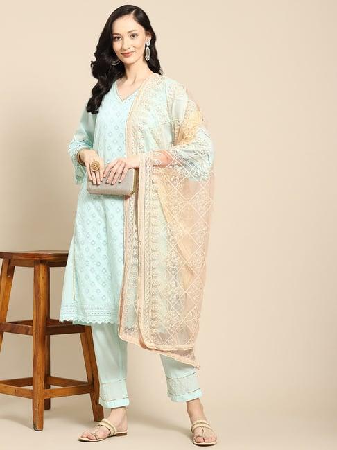 saadgi beige embroidered dupatta