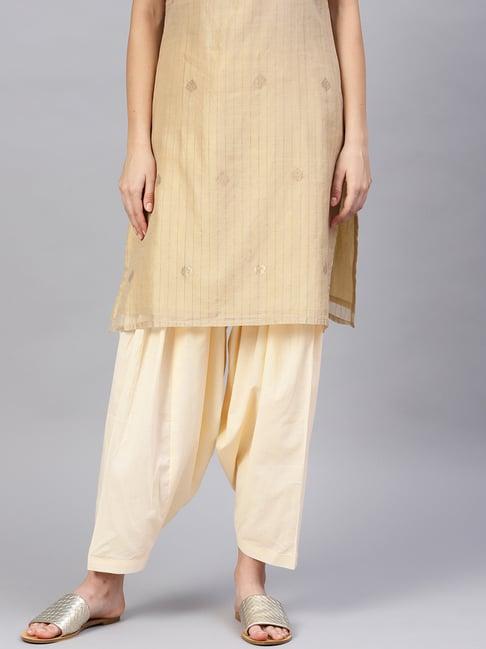 saadgi cream cotton salwar