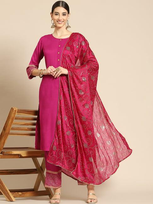 saadgi maroon embellished dupatta