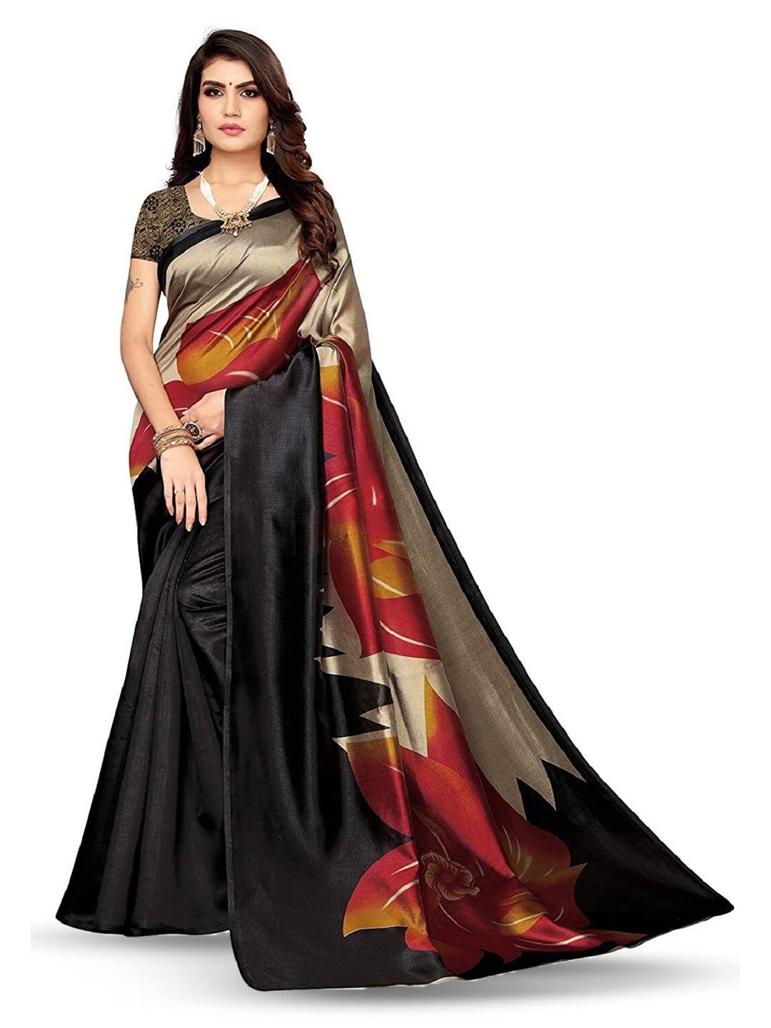 saadhvi black art silk ready to wear saree