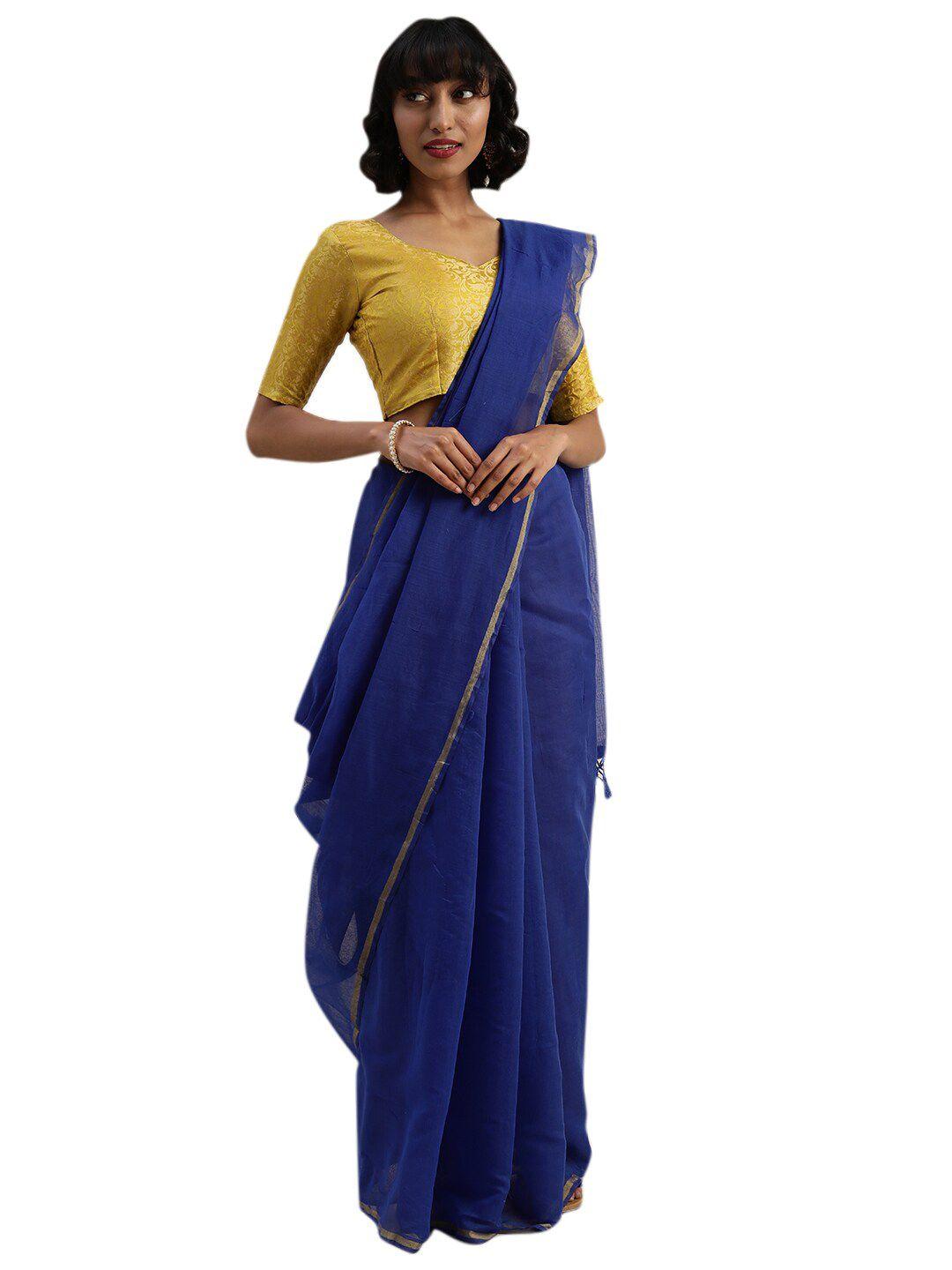 saadhvi blue art silk saree