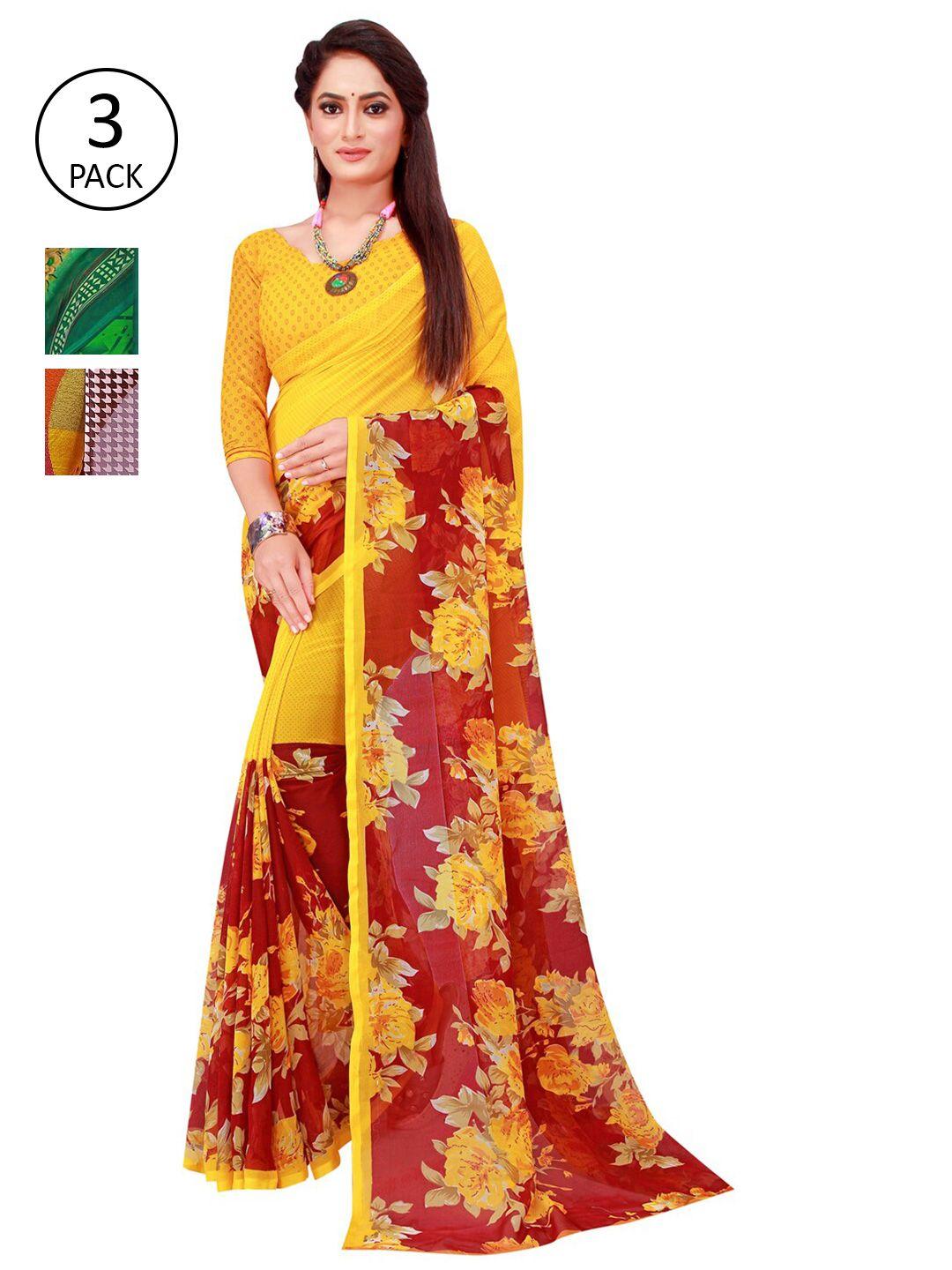 saadhvi multicoloured pure georgette saree