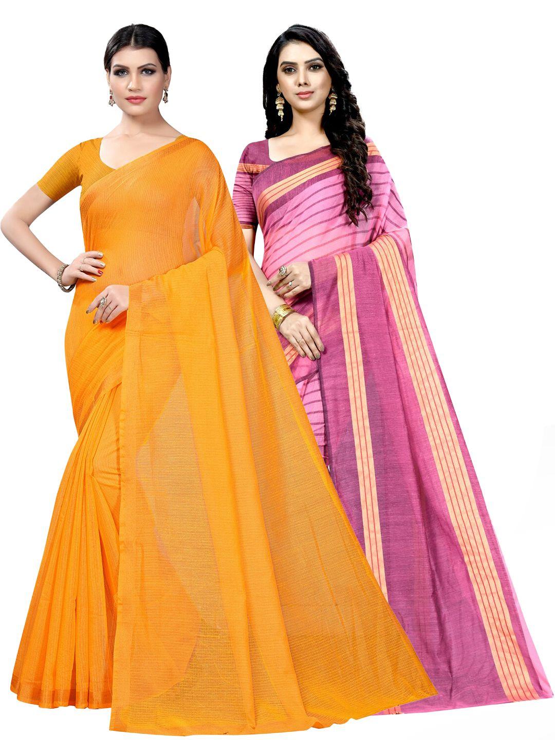 saadhvi pack of 2 zari ilkal sarees