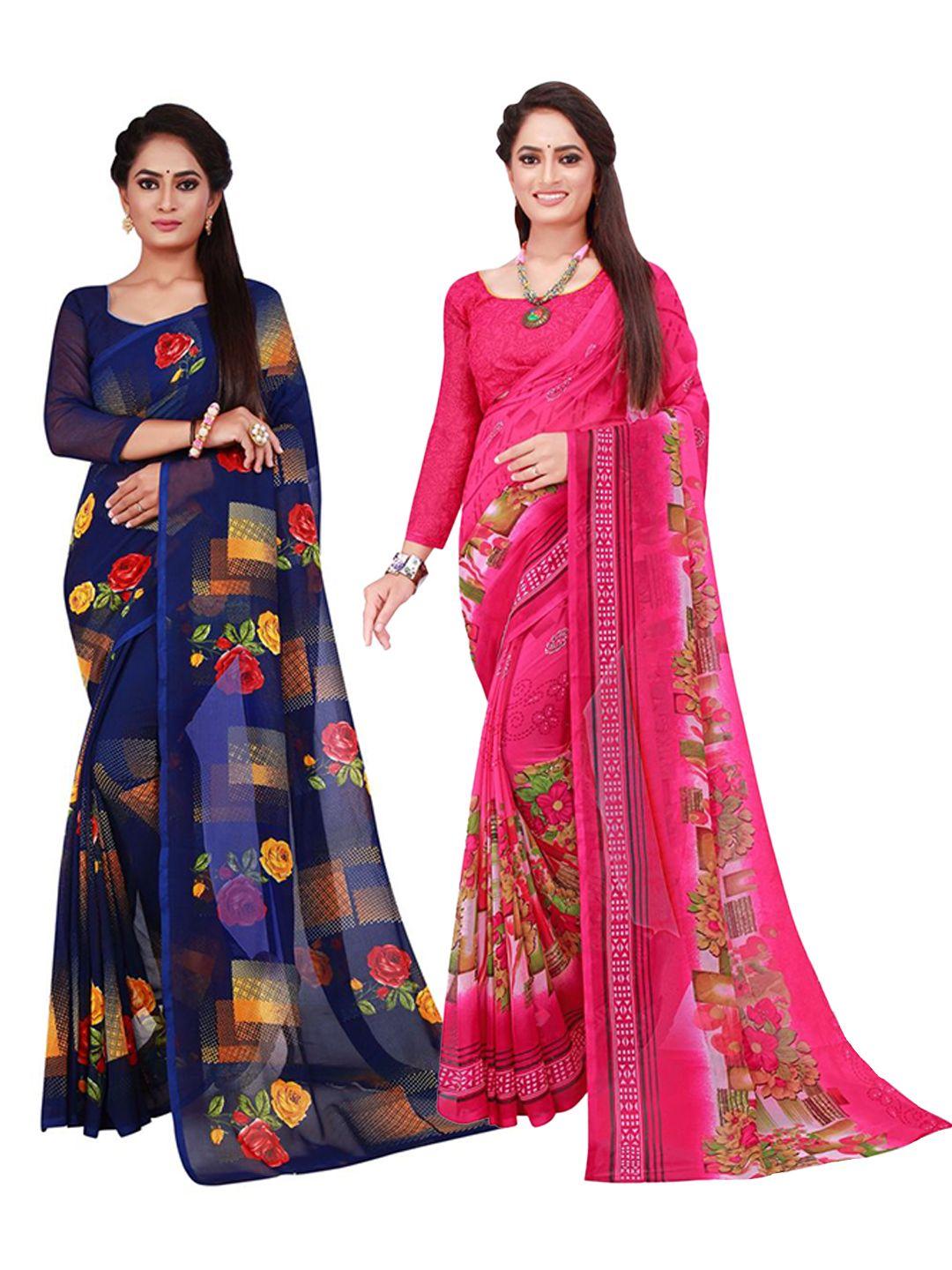 saadhvi set of 2 pure georgette saree