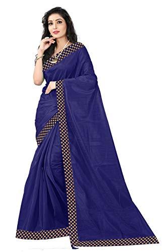 saadhvi women's dark blue art silk printed saree(fl-13356,free size)