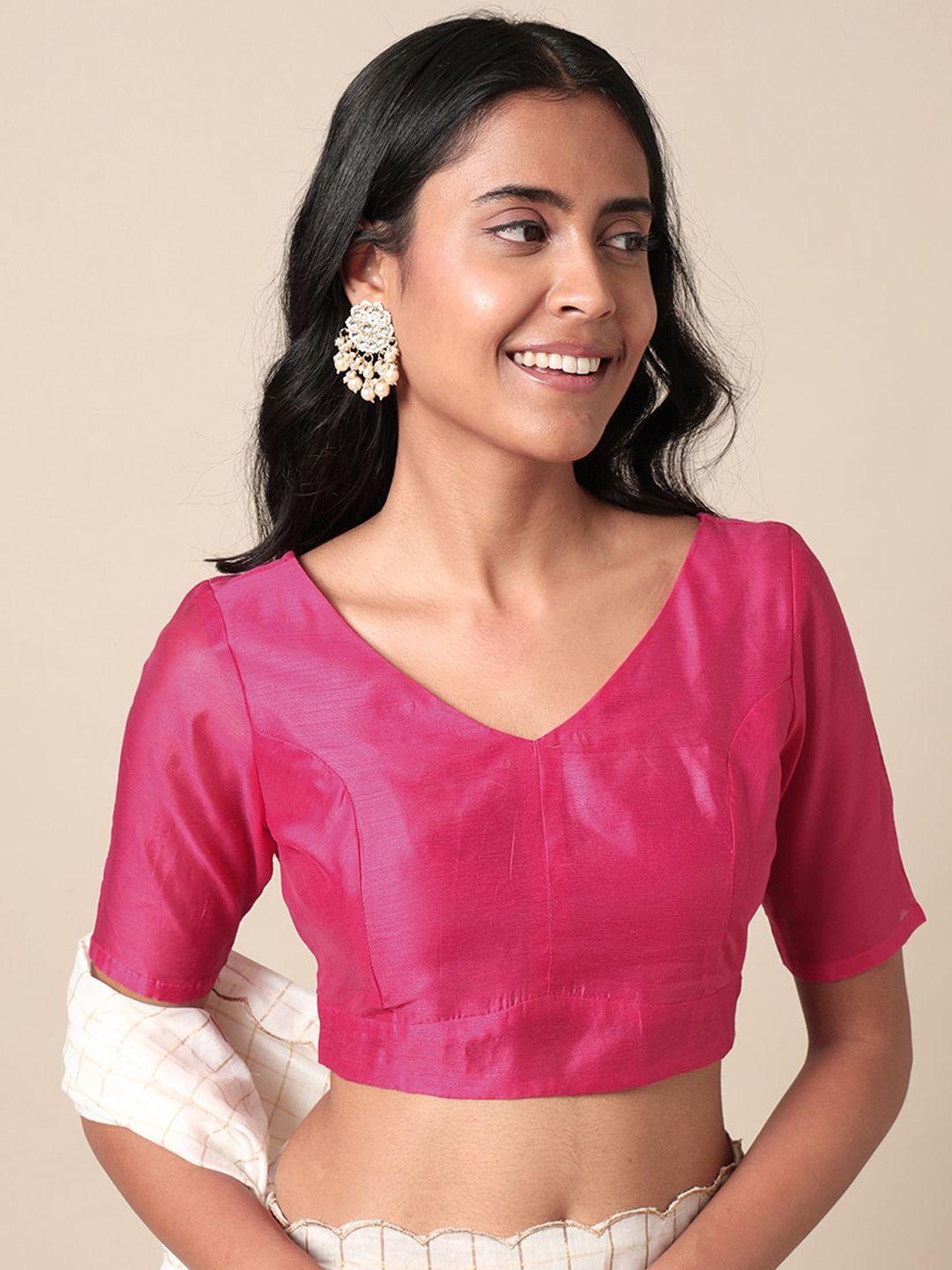 saaki v-neck saree blouse