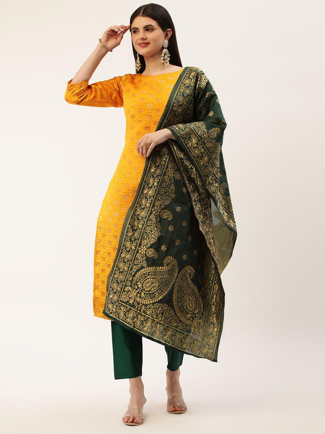 saanjh floral regular kurta with trousers & with dupatta