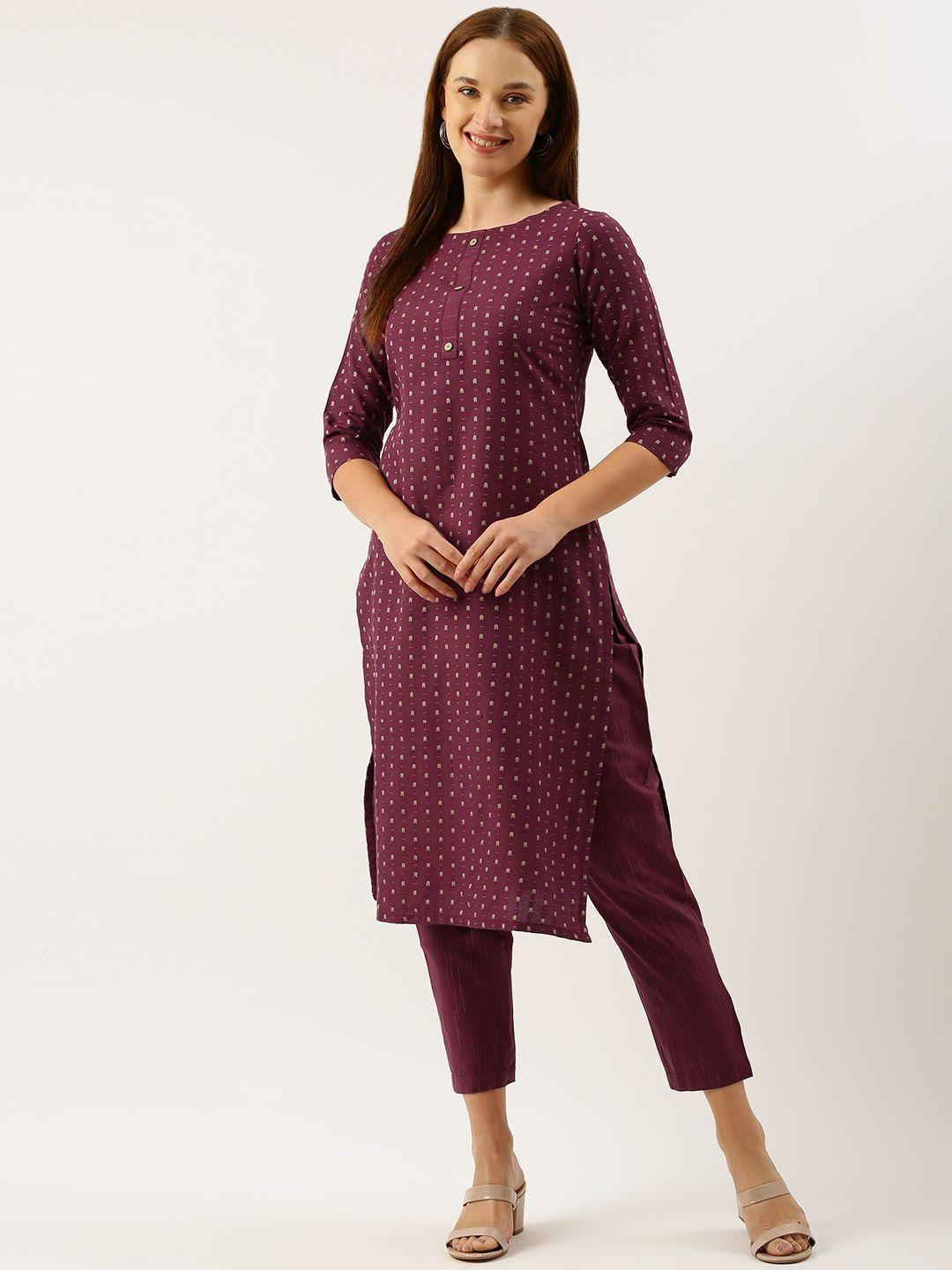 saanjh geometric kurta with trousers