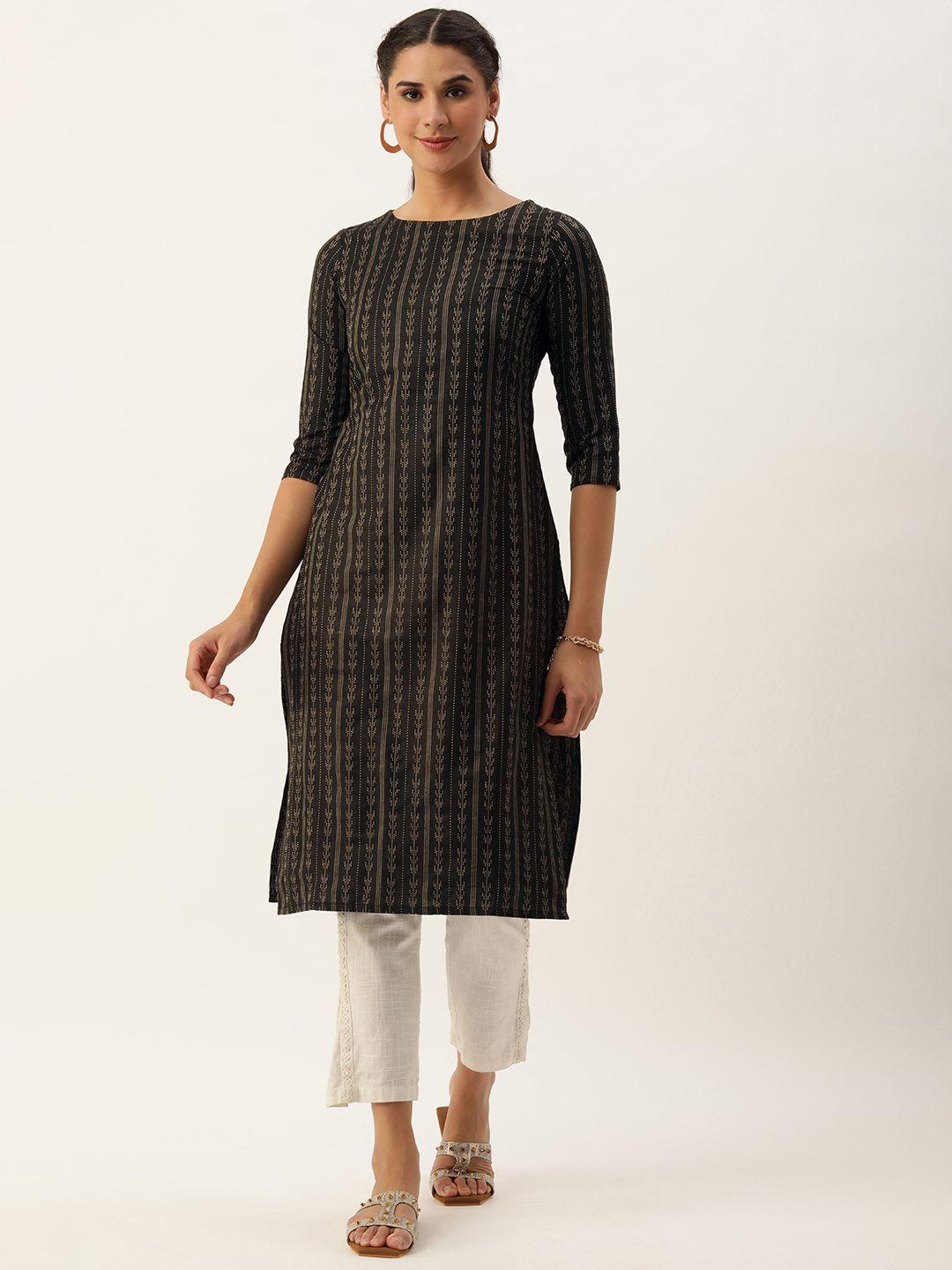 saanjh women black kurta