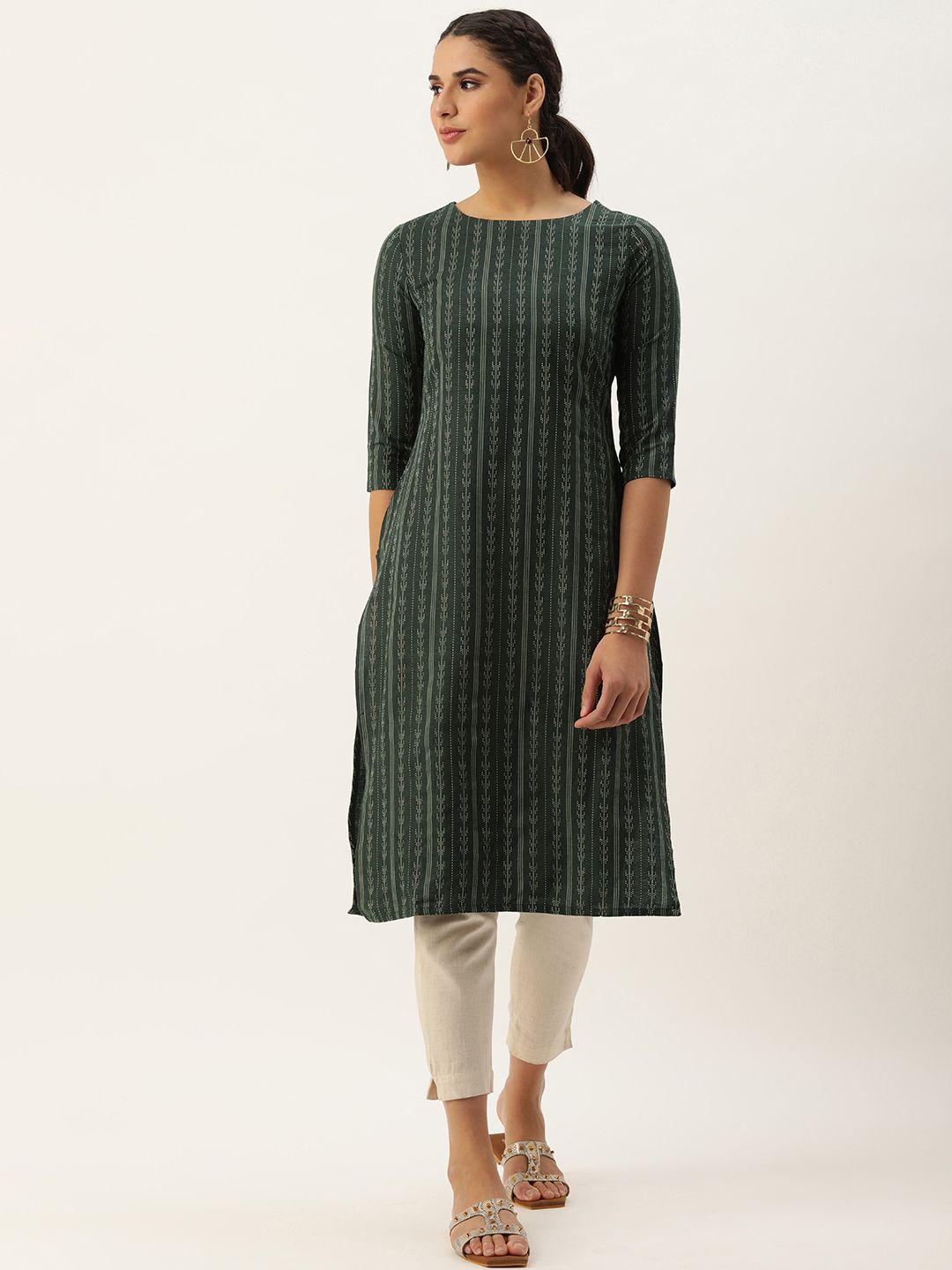 saanjh women green kurta