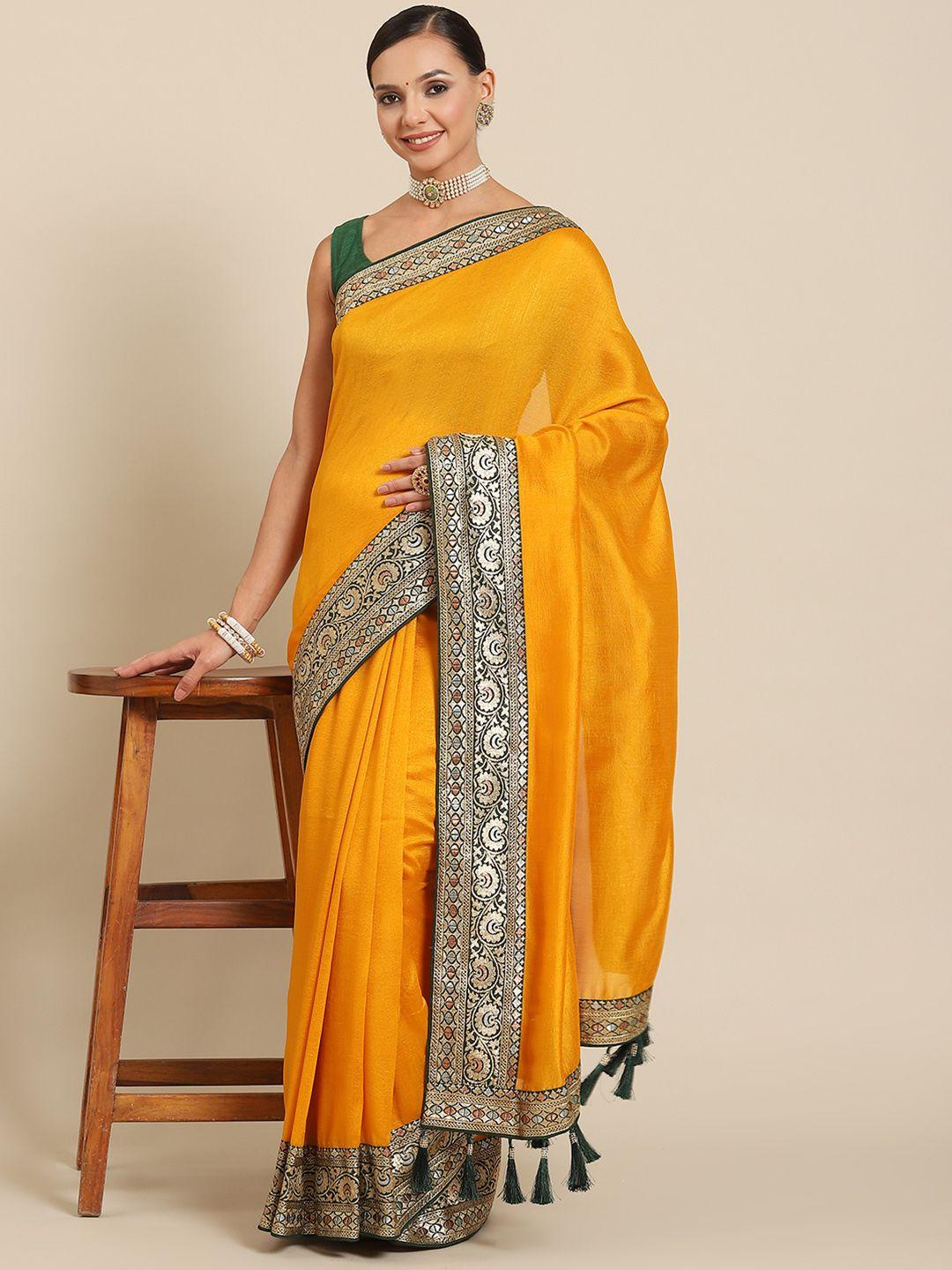 saarya solid zari banarasi saree