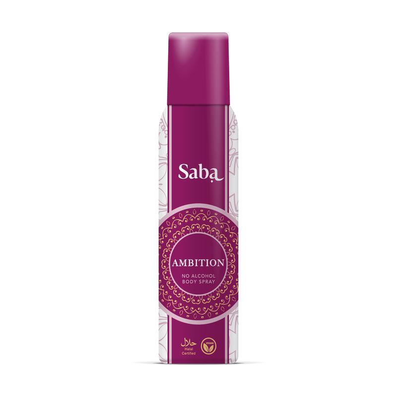 saba ambition deodorant no alcohol body spray