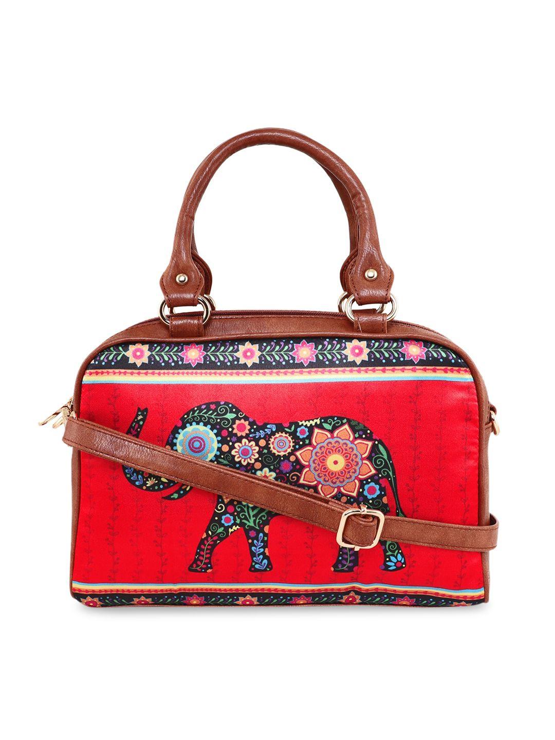 sabhyata multicoloured floral structured handheld bag
