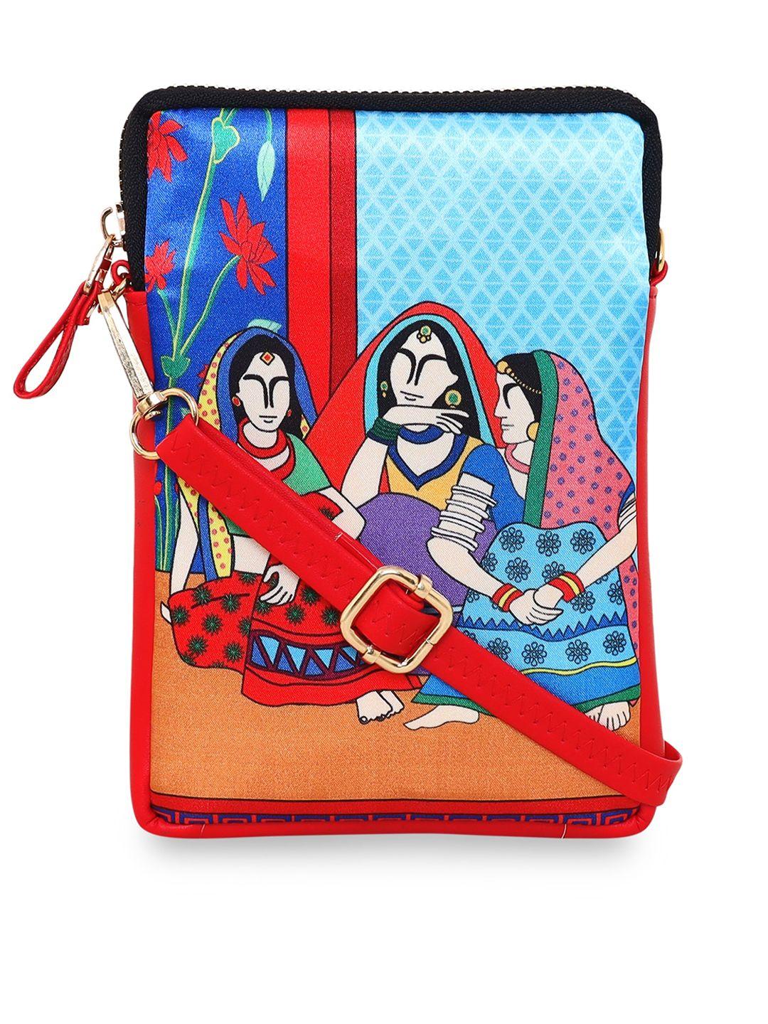 sabhyata printed water resistant structured sling bag