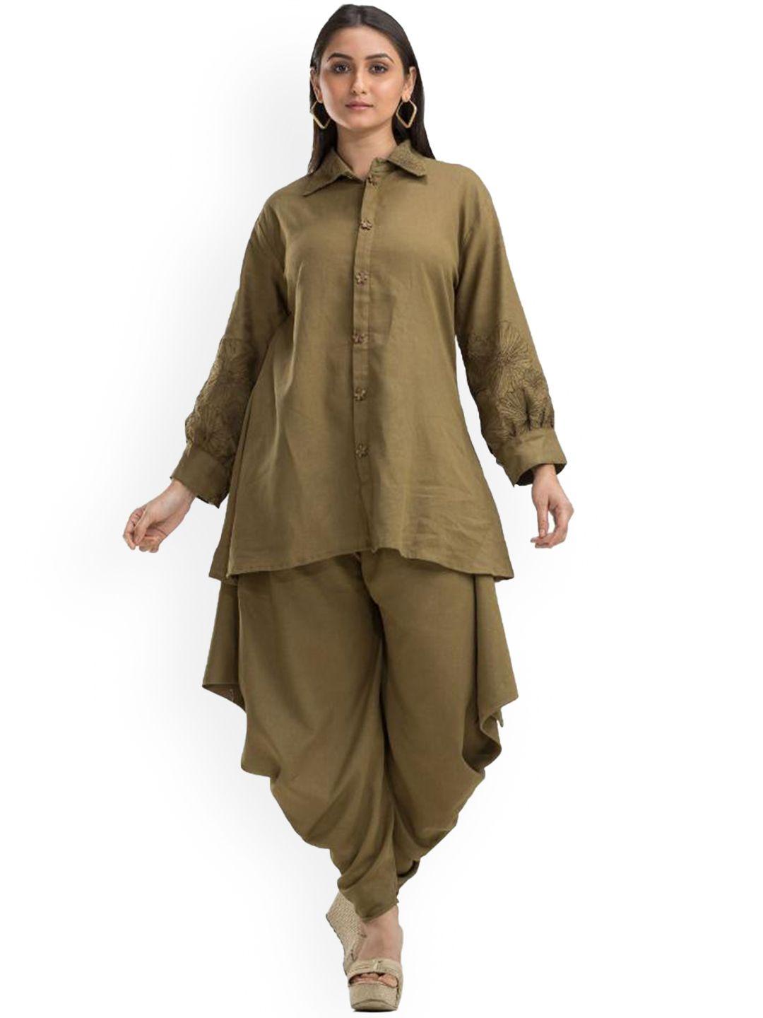 sacred suta cotton shirt with trouser ethnic co-ords