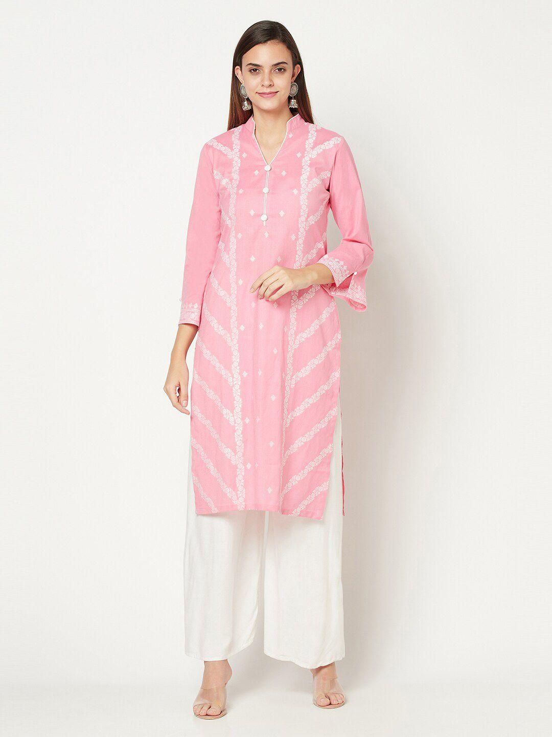 safaa pink printed kurti