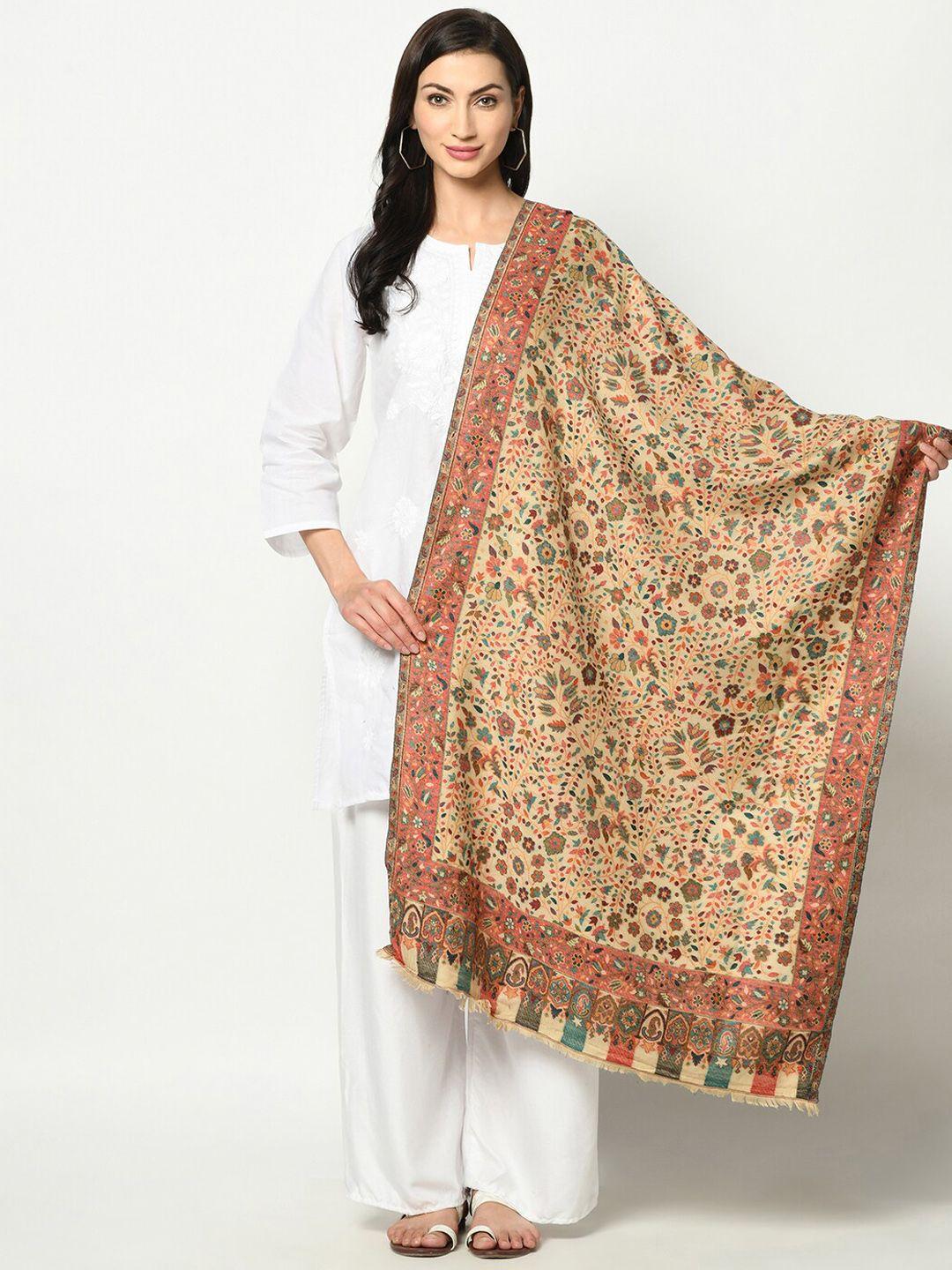 safaa woman beige poly wool shawl