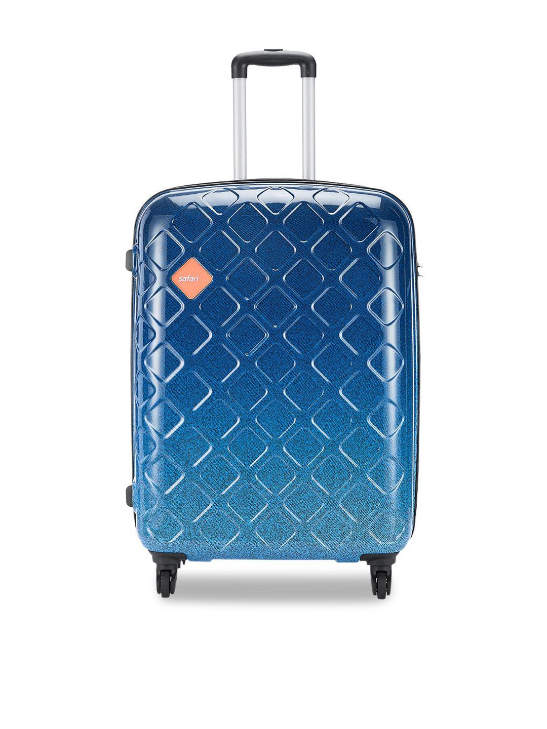 safari blue mosaic ombre large printed polycarbonate trolley