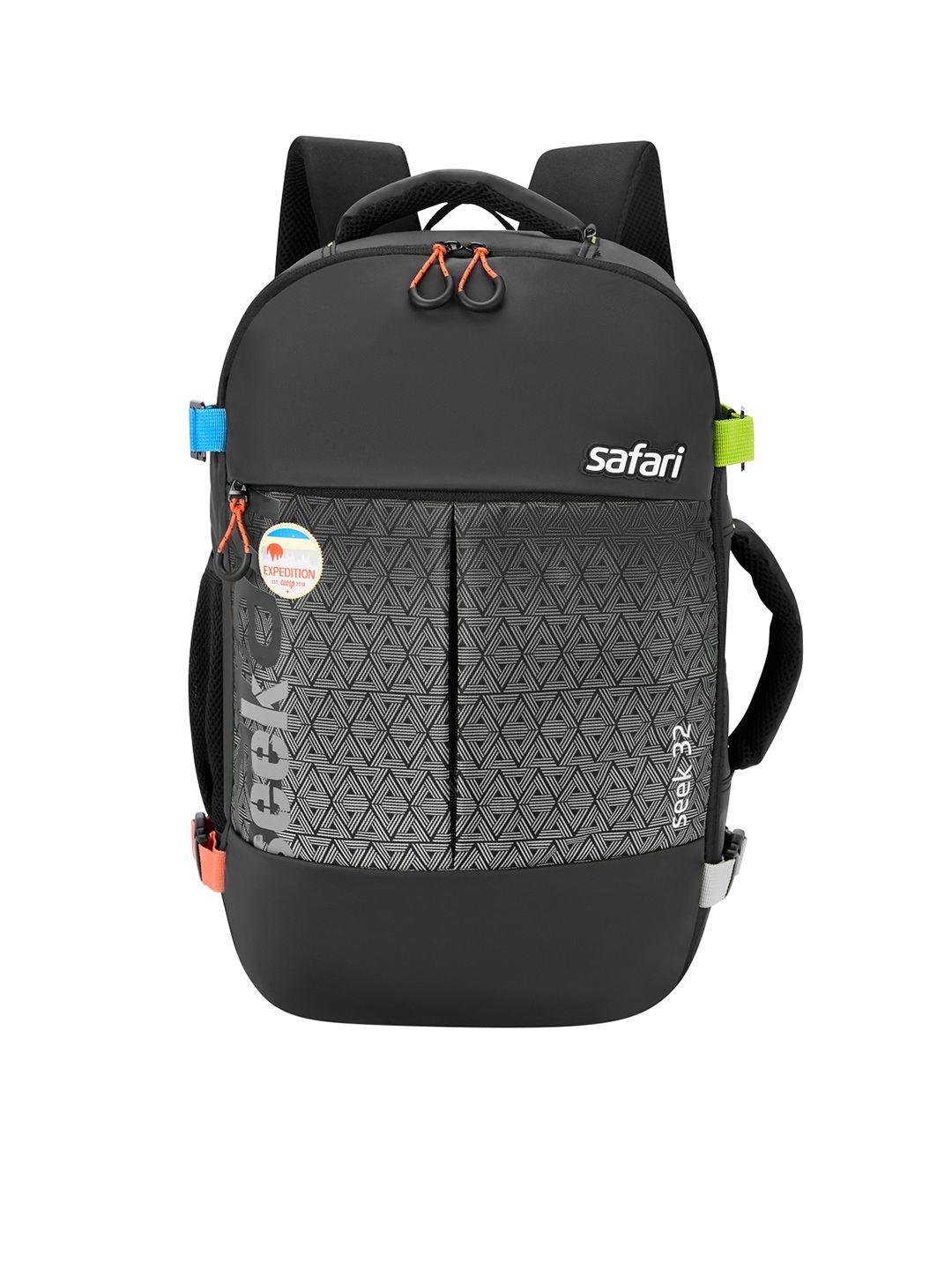 safari geometric 18 inch laptop backpack