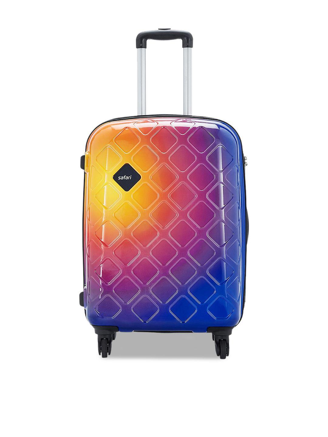 safari multi-coloured mosaic printed trolley bag