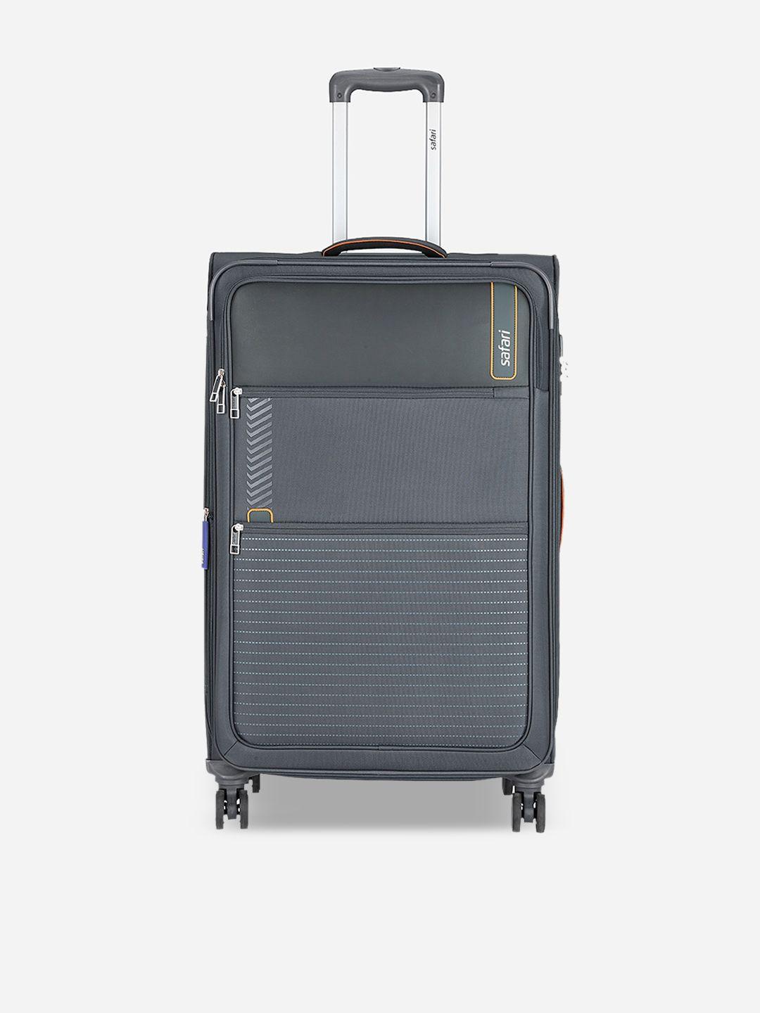 safari printed soft-sided cabin trolley suitcase