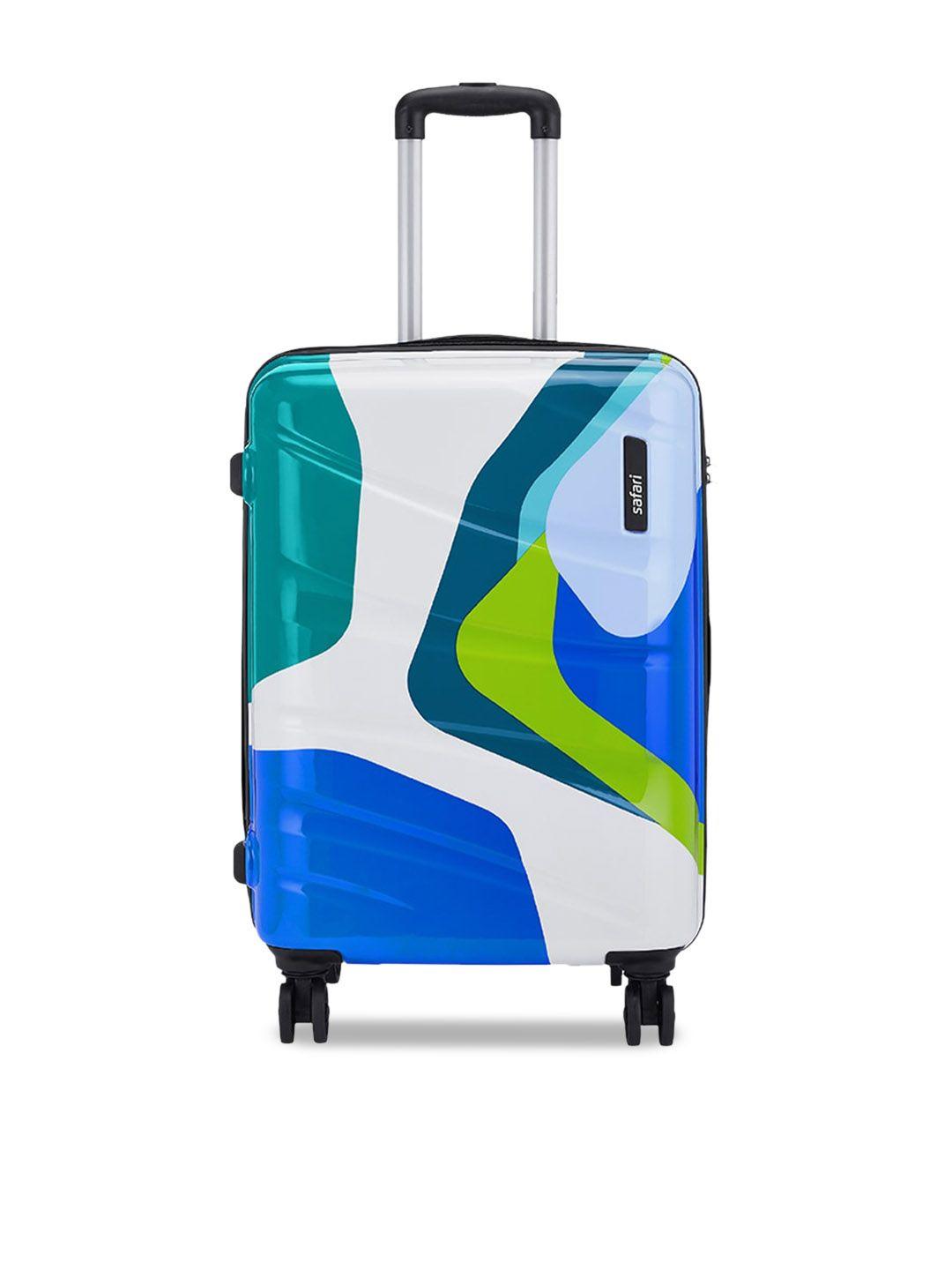 safari chroma plus printed hard sided cabin trolley bag