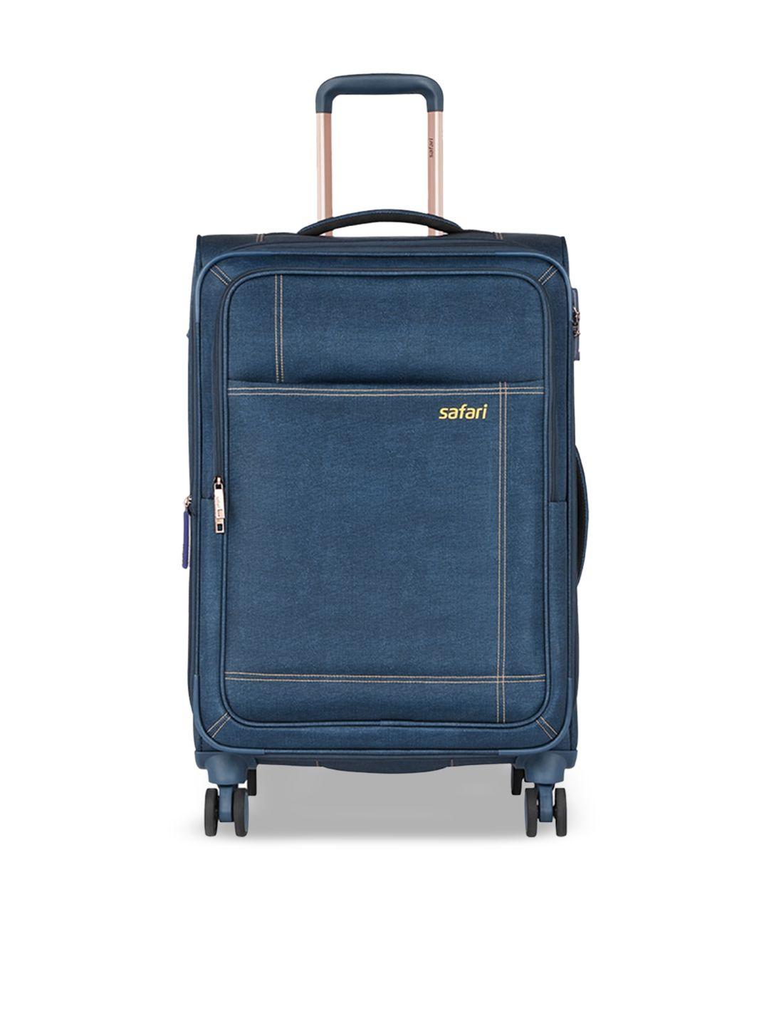 safari denim soft-sided medium trolley suitcase