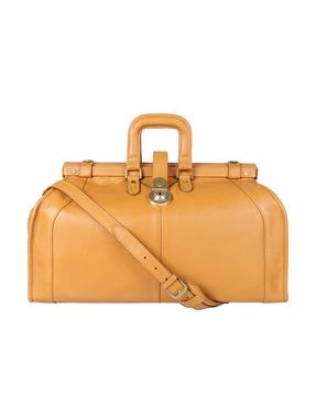 safari-regular-honey leather duffle bag