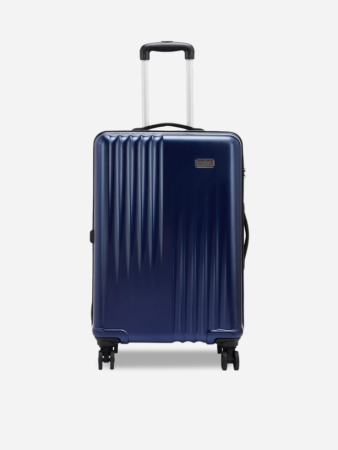 safari ryder textured hard-sided large trolley suitcase