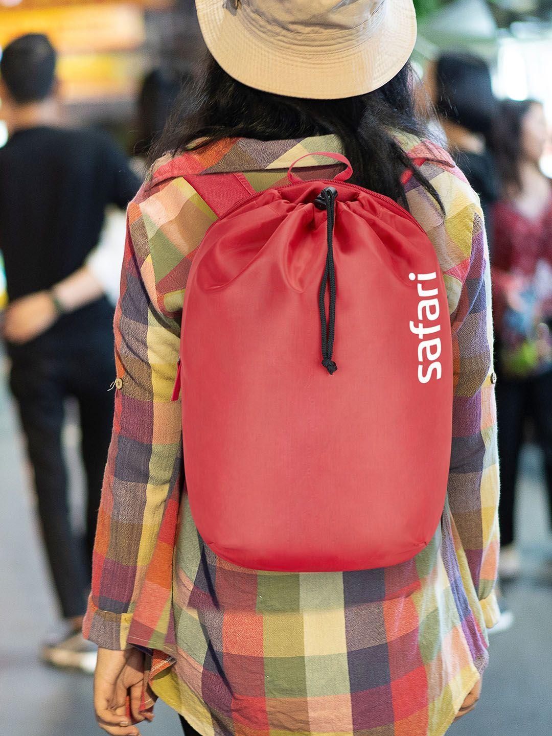 safari unisex red solid backpack